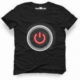 Tshirthane Turn Off Siyah Erkek T-shirt