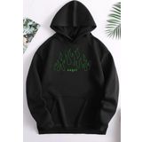 Tshirthane Unisex Green Angel Fire Sweatshirt