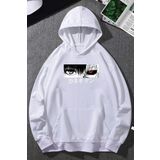 Tshirthane Unisex Ken Kaneki Baskılı Kapüşonlu Sweatshirt