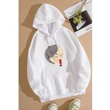Tshirthane Unisex Yin Yang Cats Baskılı Sweatshirt