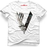 Tshirthane Vikings Ragnar Beyaz Erkek T-Shirt - XS