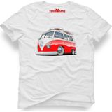 Tshirthane Volkswagen T1 Minibüs Beyaz Erkek T-Shirt