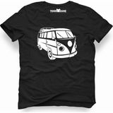 Tshirthane VW Volkswagen T1 Minibüs Siyah Erkek T-shirt