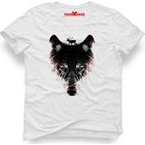Tshirthane Wolf Kurt Beyaz Erkek T-Shirt - XS
