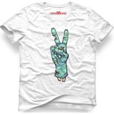 Tshirthane Zombie Peace Beyaz Erkek T-Shirt