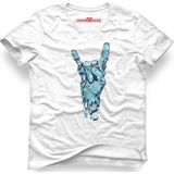 Tshirthane Zombie Rock Beyaz Erkek T-Shirt