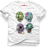 Tshirthane Zombie Skull Kurukafa Beyaz Erkek T-Shirt