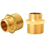 Tsinghwang 3/4 "GHT Erkek x 1" NPT Erkek Bahçe Hortumu Adaptörleri, Pirinç Bahçe Hortumu Onarım Parçaları, Su Hortumu Bağlantısı (2 Paket Pirinç)