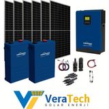 Tsm Veratech Büyük Bağ Evi Solar Paketi 550W Güneş Paneli 5kw Inverter 10KW Lityum Akü