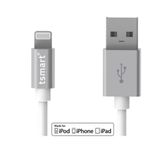TSMART MFi Lisanslı iPhone Şarj Kablosu | Hızlı Şarj & Veri Aktarım | Dayanıklı Lightning Data Kablosu | iPhone 14/13/12/11/XR/XS/8 Uyumlu (Gümüş)