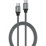 T&Smart Tsmart Type-C to Type-C 65W PD Hızlı Şarj Kablosu 480Mbps Data Aktarım Örgülü Kablo iPhone 17-16-15 MacBook Samsung Xiaomi Huawei Oppo uyumlu - Gri
