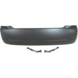 TŞT 2002 - 2005 Ford Fiesta Arka Tampon Siyah (Reflektör Delikli Bağlantı Braketleri Ile Italya) (Oem NO:1335850)