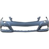 TŞT 2011 - 2013 Mercedes C Class W204 - Ön Tampon Siyah Sis - Sensör - Far Yıkama Delikli Tw Oem No: 2048806447