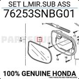 TŞT Honda Civic Dış Ayna Camı Genış Sol 2006 (Oem No: 76253Snbg01)
