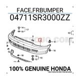 TŞT Honda Civic Ön Tampon Hatcback 1993--1995 (Oem No: 04711SR3000ZZ) - Sağ