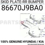 TŞT Hyundai Kona- 2021-2023 Arka Tampon Bandı Gri (Tyg) (Oem No:86670J9Ba0)