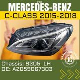 TŞT Mercedes 205 2014- Far Sol Ledlı Farseviye Ayarlı (Oem No:A2059067303)