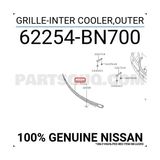 TŞT Nissan Almera Ön Tampon Panjuru Orta 2002-2004 (Oem No: 62254BN700) - Sağ