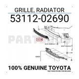 TŞT Toyota Corolla 2016-2018 Ön Tampon Panjuru Orta (Oem No: 5311202690) - Sağ