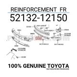 TŞT Toyota Corolla Hatchback (2020 Yılında Çıkan Kasa) Ön Tampon Demiri Alt (Oem No: 5213212150) - Sağ