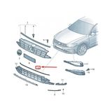 TŞT Volkswagen Passat Ön Tampon Bandı Nikelaj 2020- (Oem No: 3G0853245D2ZZ) - Sol