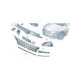 TŞT Volkswagen Polo Ön Tampon Panjuru 2017- (Oem No: 2G0853677L9B9) - Sağ
