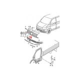 TŞT Volkswagen Transporter Ön Tampon Panjuru Orta 2014- (Oem No: 7E5853678A9B9) - Sağ