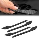 TSTESE Tesla Model 3 Model Y 2024-2020 ile Uyumlu Kapı Kolu Sarma Kapağı Karbon Fiber Kapı Paneli Kapakları Dış Çıkartma Trim Koruyucu Dekorasyon Seti Dekor Aksesuarları (Siyah)