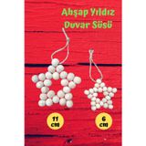 Tsundoku 2'Li Dekoratif Ahşap Boncuklu Yıldız Set Kapı Duvar Mutfak Bebek Odası Süsü
