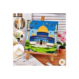 TT ART Sayılarla Boyama 20X20 cm Aile Seti Tuval Seti Fırça Boya Dahil - Altın Kubbe