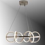 Tt Aydınlatma Büyük Sarmal Modeli Fransız Sarı Kaplama LED Avize - Rose Gold - Beyaz Işık