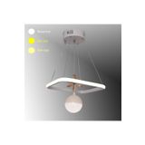 TT AYDINLATMA TT Aydınlatma Kare Model Mat Beyaz Tek Toplu 3 Renk Modüllü Ledli Avize TT037-BY