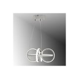 TT AYDINLATMA TT003-KROM-SARIIŞIK TT Aydınlatma SARI IŞIK LEDLİ Sarmal Modeli Krom Kaplama Led Avize Metalik 30 x 60