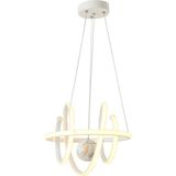 TT Aydınlatma TT005TPL-BY Tt Aydınlatma Burgu Modeli Mat Beyaz Mermer Desen Toplu LED Avize - Sarı Işık