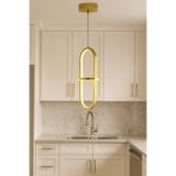 TT AYDINLATMA TT006-1-SR-SRR TT Aydınlatma SARI IŞIK LED Minyon Modeli Tekli Sarı Kaplama Led Avize Sarı 30 x 60