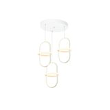 TT AYDINLATMA Tt006-3y-by Minyon Modeli (Sarı Işık Led) 3 Lü Mat Beyaz Yuvarlak Led Avize Beyaz