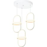 TT Aydınlatma TT006-3Y-BY Tt Aydınlatma Minyon Modeli 3 Lü Mat Beyaz Yuvarlak LED Avize - Renkli