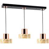 TT Aydınlatma TT017-3S-MKRM Tt Aydınlatma Mermer Desen 3'lü Sıralı Krem Avize