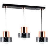 TT Aydınlatma TT017-3S-MSY Tt Aydınlatma Mermer Desen 3'lü Sıralı Siyah Avize