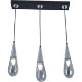TT Aydınlatma TT023-3S-SY-KR Krom 3'lü Damla Modeli Sıralı Avize