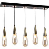 TT Aydınlatma TT023-5S-SY-ESK Eskitme 5'li Damla Modeli Sıralı Avize