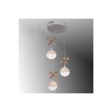 TT AYDINLATMA TT033-3-BY TT Aydınlatma Kelebek Toplu Model Mat Beyaz 3 lü 3 Renk Modüllü Ledli Avize Beyaz 20 x 80