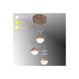 TT AYDINLATMA TT033-3-FSR TT Aydınlatma Kelebek Toplu Model Fransız Sarısı Kaplama 3 lü 3 Renk Modüllü Ledli Avize Sarı 20 x 60