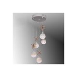 TT AYDINLATMA TT033-5-BY TT Aydınlatma Kelebek Toplu Model Mat Beyaz 5 li 3 Renk Modüllü Ledli Avize Beyaz 25 x 70