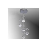 TT AYDINLATMA TT033-5-KR TT Aydınlatma Kelebek Toplu Model Krom Kaplama 5 li 3 Renk Modüllü Ledli Avize Krom 25 x 70