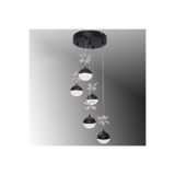 TT AYDINLATMA TT033-5-SY TT Aydınlatma Kelebek Toplu Model Mat Siyah 5 li 3 Renk Modüllü Ledli Avize Siyah 25 x 70