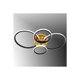 TT AYDINLATMA TT035-4-SYGD TT Aydınlatma Drone Mat Siyah - Gold 4 lü (Beyaz Işık) Led Avize Siyah 20 x 65