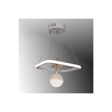 TT AYDINLATMA TT037-BY TT Aydınlatma Kare Model Mat Beyaz Tek Toplu 3 Renk Modüllü Ledli Avize Beyaz 20 x 80