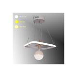 TT AYDINLATMA TT037-BY TT Aydınlatma Kare Model Mat Beyaz Tek Toplu 3 Renk Modüllü Ledli Avize Beyaz 20 x 80