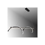 TT AYDINLATMA TT038-SY TT Aydınlatma Kıvrımlı Masa Üstü Modeli Siyah (Sarı Işık) Led Avize Siyah 30 x 60